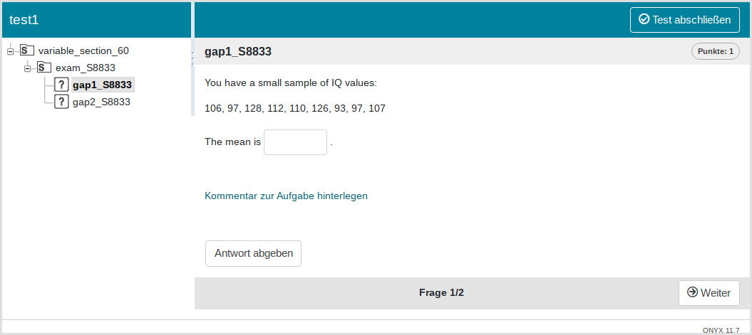 Test structure for seed 8833.