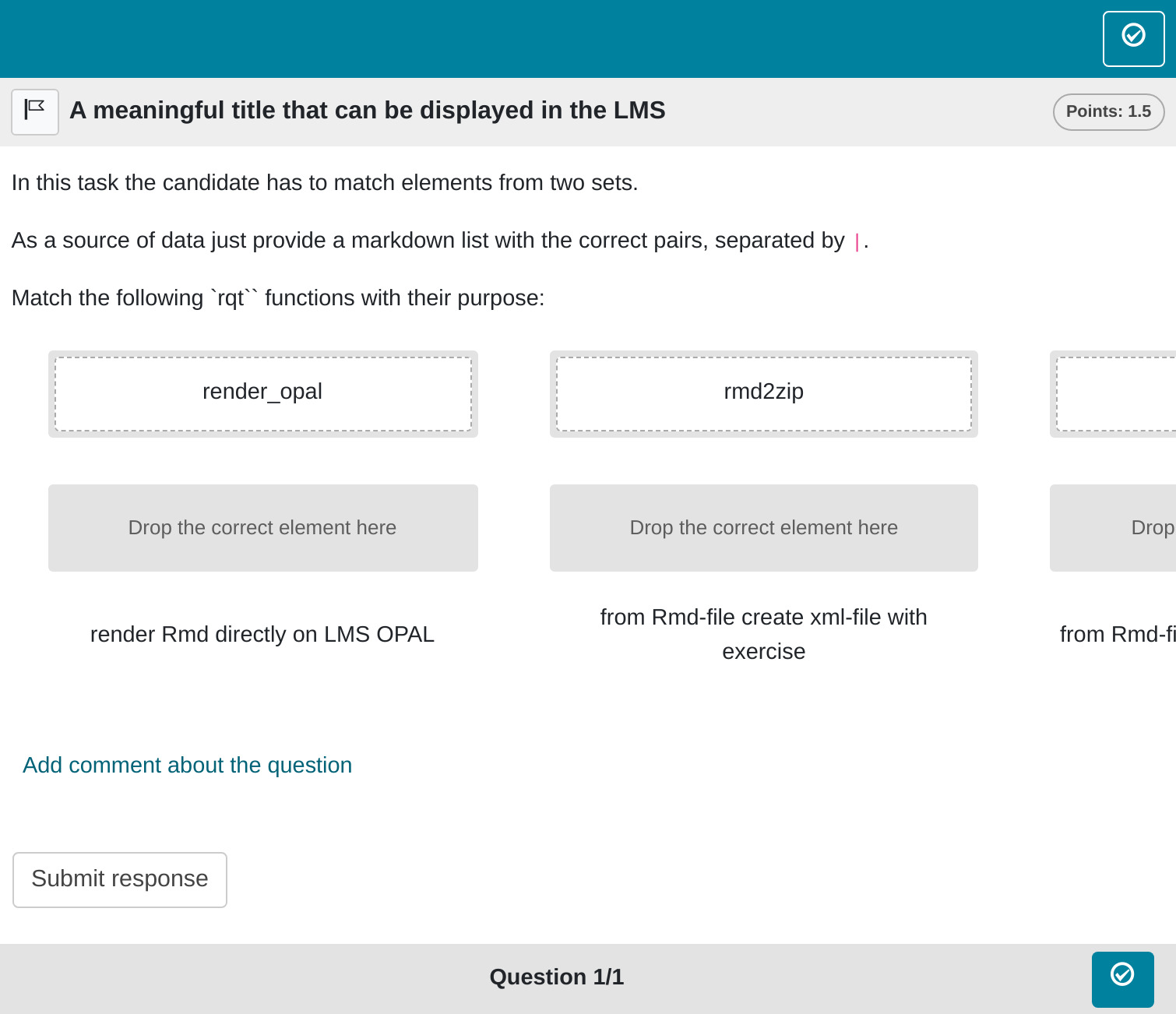 More complex directed pair task rendered in OPAL